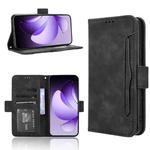 For OPPO Reno13 5G Global Skin Feel Calf Texture Card Slots Leather Phone Case(Black)