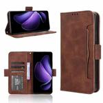 For OPPO Reno13 F 4G / 5G Skin Feel Calf Texture Card Slots Leather Phone Case(Brown)
