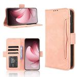 For OPPO Reno13 Pro 5G Global Skin Feel Calf Texture Card Slots Leather Phone Case(Pink)