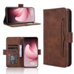 For OPPO Reno13 Pro 5G Global Skin Feel Calf Texture Card Slots Leather Phone Case(Brown)