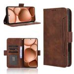 For OPPO Find X8 Ultra 5G Skin Feel Calf Texture Card Slots Leather Phone Case(Brown)