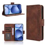 For OPPO Find X8s 5G Skin Feel Calf Texture Card Slots Leather Phone Case(Brown)