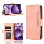 For OPPO Find X8s+ 5G Skin Feel Calf Texture Card Slots Leather Phone Case(Pink)