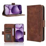 For OPPO Find X8s+ 5G Skin Feel Calf Texture Card Slots Leather Phone Case(Brown)