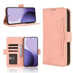 For OPPO Reno14 5G Global Skin Feel Calf Texture Card Slots Leather Phone Case(Pink)