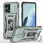 For OPPO Reno7 4G Armor PC + TPU Camera Shield Phone Case(Grey)