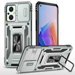 For OPPO Reno7 Lite Armor PC + TPU Camera Shield Phone Case(Grey)