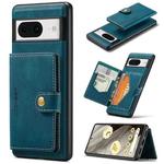 For Google Pixel 8 JEEHOOD Retro Magnetic Detachable Wallet Phone Case(Blue)