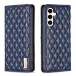 For Samsung Galaxy S23 FE 5G Diamond Lattice Magnetic Leather Flip Phone Case(Blue)