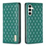 For Samsung Galaxy S23 FE 5G Diamond Lattice Magnetic Leather Flip Phone Case(Green)