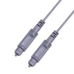 1m EMK OD2.2mm Digital Audio Optical Fiber Cable Plastic Speaker Balance Cable(Silver Grey)