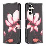 For Samsung Galaxy S23 FE 5G Colored Drawing Pattern Leather Phone Case(Lotus)