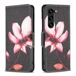 For Samsung Galaxy S24+ 5G Colored Drawing Pattern Leather Phone Case(Lotus)
