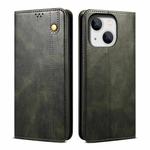 For iPhone 15 Plus Oil Wax Crazy Horse Texture Leather Phone Case(Green)