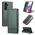 For Samsung Galaxy S23 FE 5G AZNS Magnetic Calf Texture Flip Leather Phone Case(Dark Green)