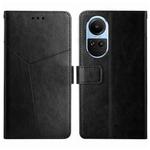 For OPPO Reno10 Global / Reno10 Pro Global Y-shaped Pattern Flip Leather Phone Case(Black)