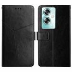 For OPPO A59 5G Y-shaped Pattern Flip Leather Phone Case(Black)