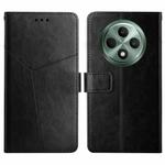 For OPPO Reno12 F 5G Global Y-shaped Pattern Flip Leather Phone Case(Black)