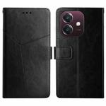 For OPPO A3 4G Global / 5G Global Y-shaped Pattern Flip Leather Phone Case(Black)