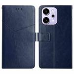 For OPPO Reno14 5G Global Y-shaped Pattern Flip Leather Phone Case(Blue)