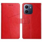 For OPPO A5x 4G Global / 5G Global Y-shaped Pattern Flip Leather Phone Case(Red)