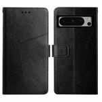 For Google Pixel 8 Pro Y-shaped Pattern Flip Leather Phone Case(Black)