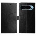 For Google Pixel 9 Y-shaped Pattern Flip Leather Phone Case(Black)