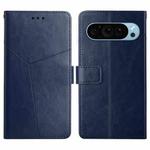 For Google Pixel 9 Pro XL Y-shaped Pattern Flip Leather Phone Case(Blue)