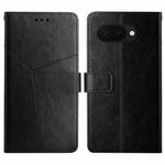 For Google Pixel 9a Y-shaped Pattern Flip Leather Phone Case(Black)