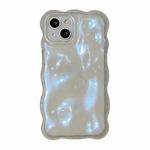 For iPhone 14 Wave Bubbles TPU Phone Case(Glitter Blue)