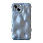 For iPhone 14 Wave Bubbles TPU Phone Case(Pearlescent Blue)