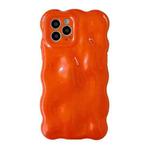 For iPhone 14 Pro Max Wave Bubbles TPU Phone Case(Pearlescent Orange)