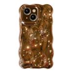 For iPhone 13 Wave Bubbles TPU Phone Case(Painted Gold)