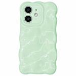 For iPhone 12 Wave Bubbles TPU Phone Case(Baby Green)