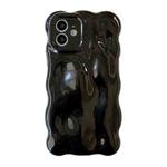 For iPhone 12 Wave Bubbles TPU Phone Case(Pearlescent Black)