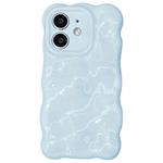 For iPhone 12 Wave Bubbles TPU Phone Case(Baby Blue)