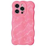 For iPhone 12 Pro Wave Bubbles TPU Phone Case(Baby Rose Red)