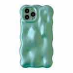 For iPhone 12 Pro Max Wave Bubbles TPU Phone Case(Pearlescent Green)