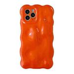 For iPhone 12 Pro Max Wave Bubbles TPU Phone Case(Pearlescent Orange)