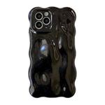 For iPhone 12 Pro Max Wave Bubbles TPU Phone Case(Pearlescent Black)