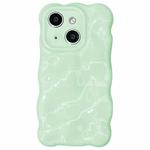 For iPhone 15 Wave Bubbles TPU Phone Case(Baby Green)