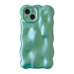 For iPhone 15 Wave Bubbles TPU Phone Case(Pearlescent Green)