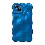 For iPhone 15 Wave Bubbles TPU Phone Case(Blue)