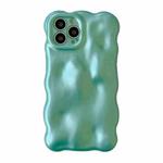 For iPhone 15 Pro Wave Bubbles TPU Phone Case(Pearlescent Green)