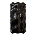 For iPhone 15 Pro Wave Bubbles TPU Phone Case(Pearlescent Black)
