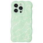 For iPhone 15 Pro Max Wave Bubbles TPU Phone Case(Baby Green)
