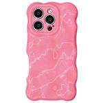 For iPhone 16 Pro Max Wave Bubbles TPU Phone Case(Baby Rose Red)