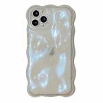 For iPhone 16 Pro Max Wave Bubbles TPU Phone Case(Clear Glitter Blue)