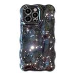 For iPhone 16 Pro Max Wave Bubbles TPU Phone Case(Painted Blue)