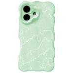 For iPhone 16 Plus Wave Bubbles TPU Phone Case(Baby Green)